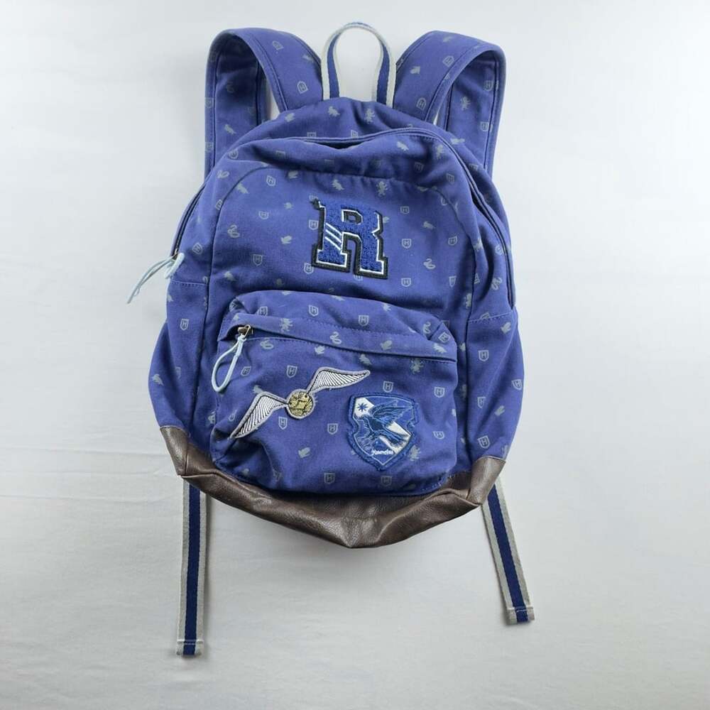 Harry Potter Ravenclaw Backpack Blue Canvas Hogwarts Book Bag